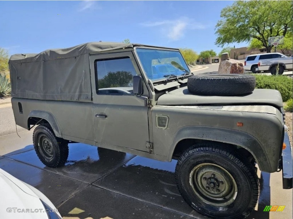 Army Green 1996 Land Rover Defender 90 Soft Top Exterior Photo #146645415
