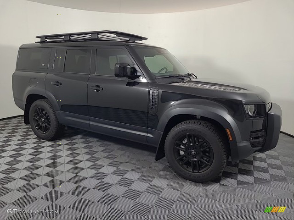 Santorini Black Metallic 2023 Land Rover Defender 130 SE Exterior Photo #146645498