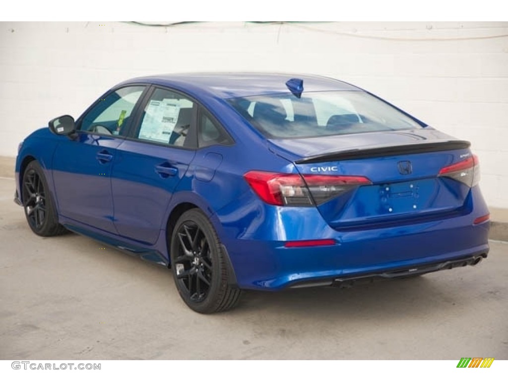 2024 Civic Sport Sedan - Aegean Blue Metallic / Black photo #2