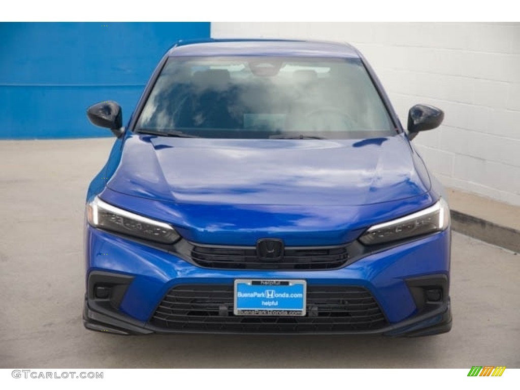 2024 Civic Sport Sedan - Aegean Blue Metallic / Black photo #3