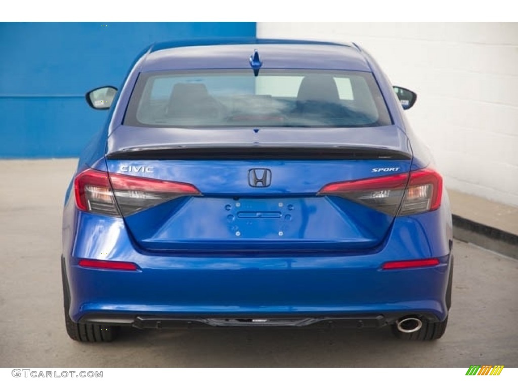 2024 Civic Sport Sedan - Aegean Blue Metallic / Black photo #5