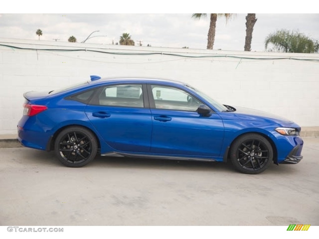 2024 Civic Sport Sedan - Aegean Blue Metallic / Black photo #8