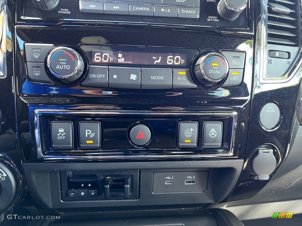 2020 Nissan Titan Platinum Reserve Crew Cab 4x4 Controls Photo #146646077