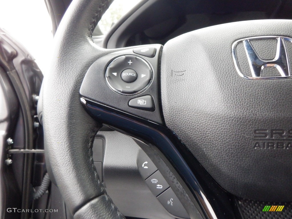 2021 Honda HR-V Sport AWD Black Steering Wheel Photo #146646399