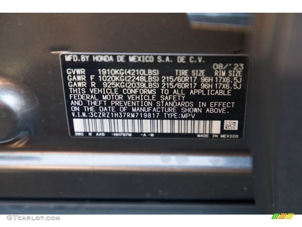 2024 Honda HR-V LX Color Code Photos