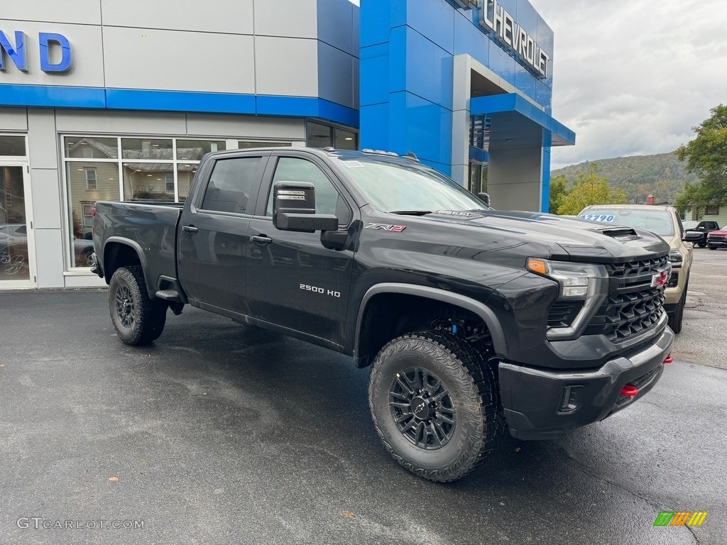 Black 2024 Chevrolet Silverado 2500HD ZR2 Crew Cab 4x4 Exterior Photo #146648387