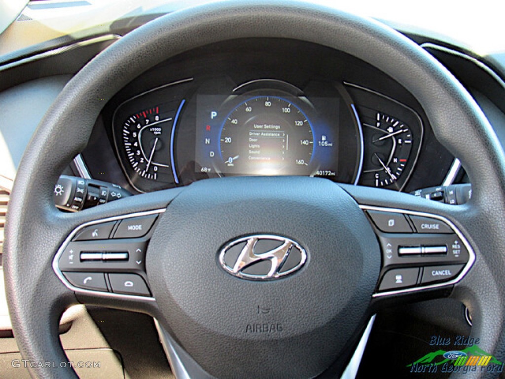 2020 Hyundai Santa Fe SEL AWD Black Steering Wheel Photo #146648402