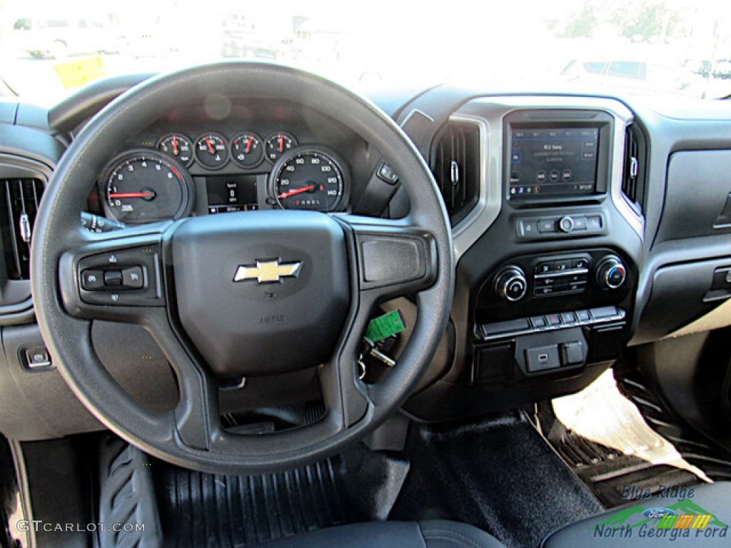 2019 Chevrolet Silverado 1500 WT Regular Cab Jet Black Dashboard Photo #146648684