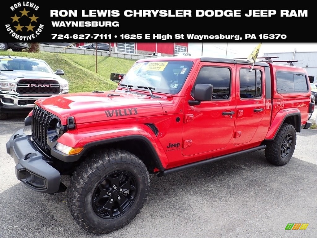 2021 Gladiator Willys 4x4 - Firecracker Red / Black photo #1