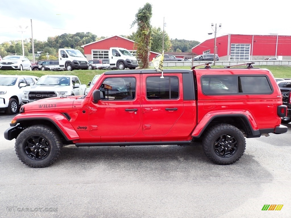 2021 Gladiator Willys 4x4 - Firecracker Red / Black photo #2