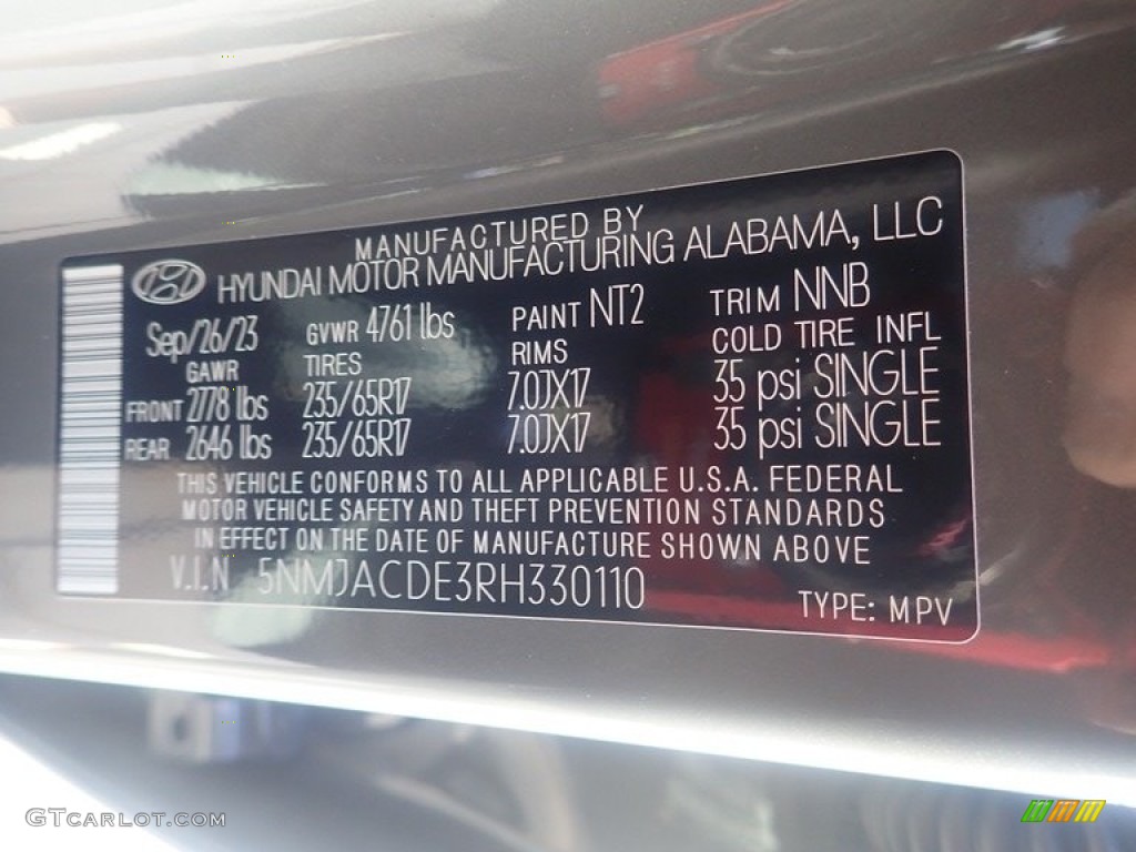 2024 Tucson SE AWD - Hampton Gray / Black photo #18