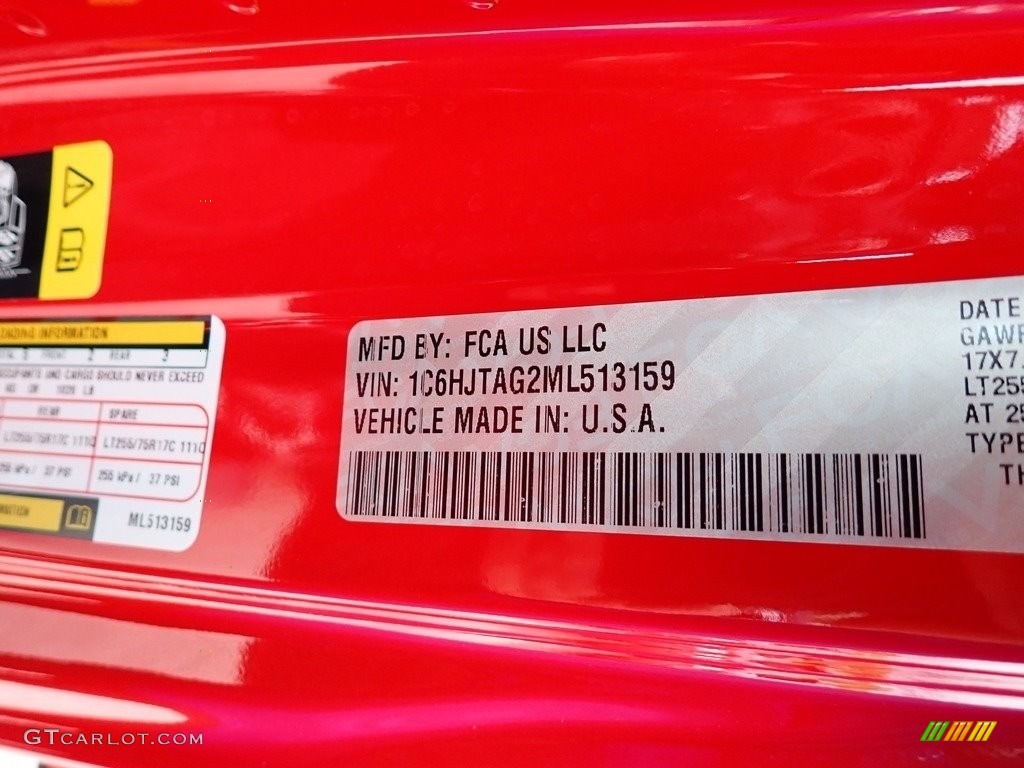 2021 Gladiator Willys 4x4 - Firecracker Red / Black photo #16