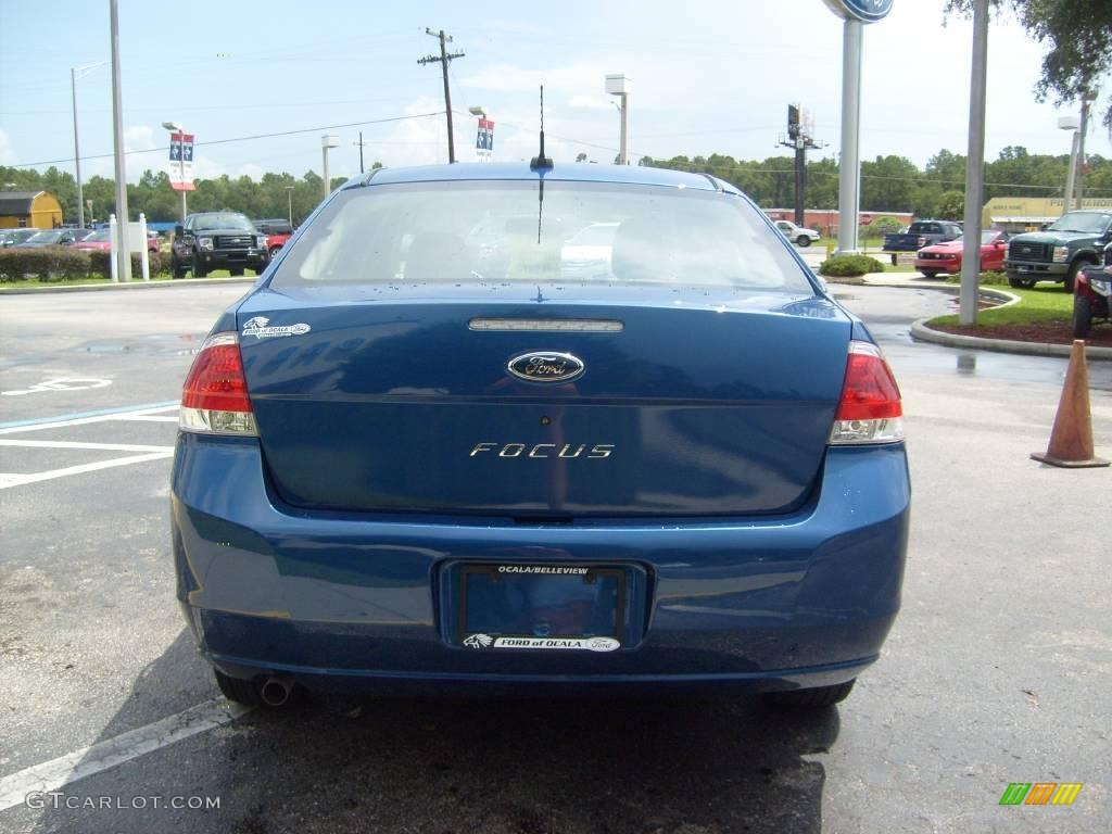 2008 Focus S Sedan - Vista Blue Metallic / Medium Stone photo #4