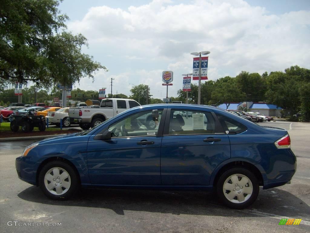 2008 Focus S Sedan - Vista Blue Metallic / Medium Stone photo #6