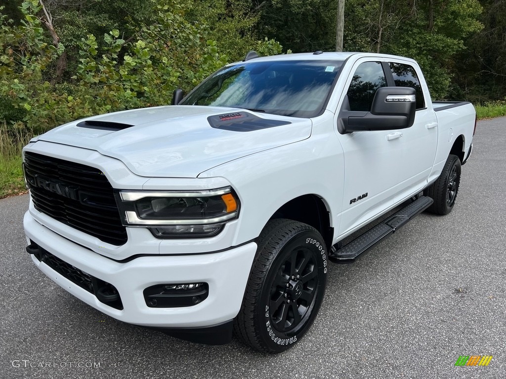 2024 2500 Laramie Night Edition Crew Cab 4x4 - Bright White / Black photo #2