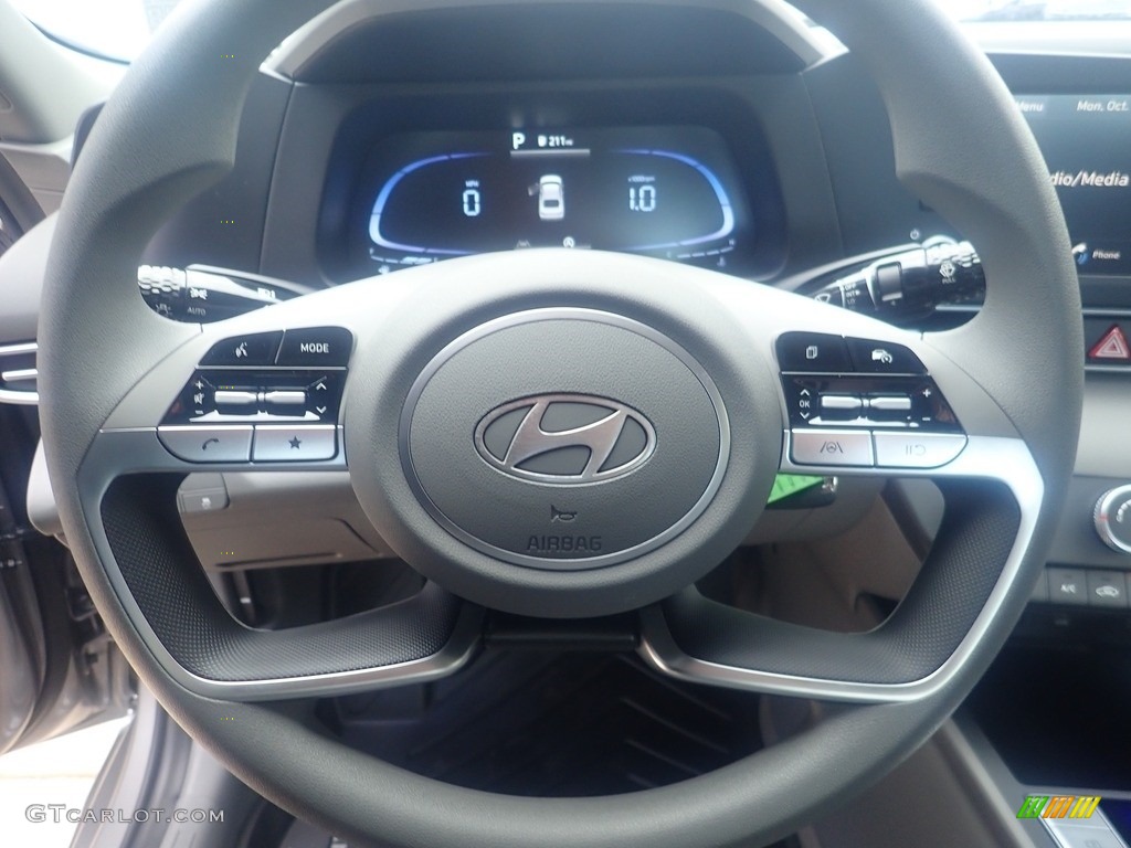 2024 Hyundai Elantra SE Gray Steering Wheel Photo #146651443