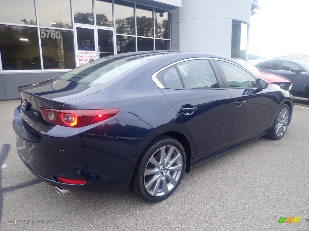 2023 Mazda3 2.5 S Preferred Sedan - Deep Crystal Blue Mica / Greige photo #2