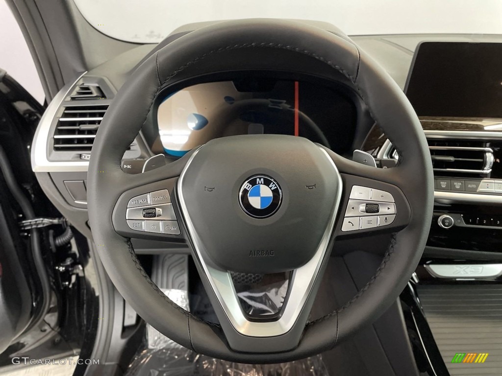 2024 BMW X3 sDrive30i Tacora Red Steering Wheel Photo #146652956