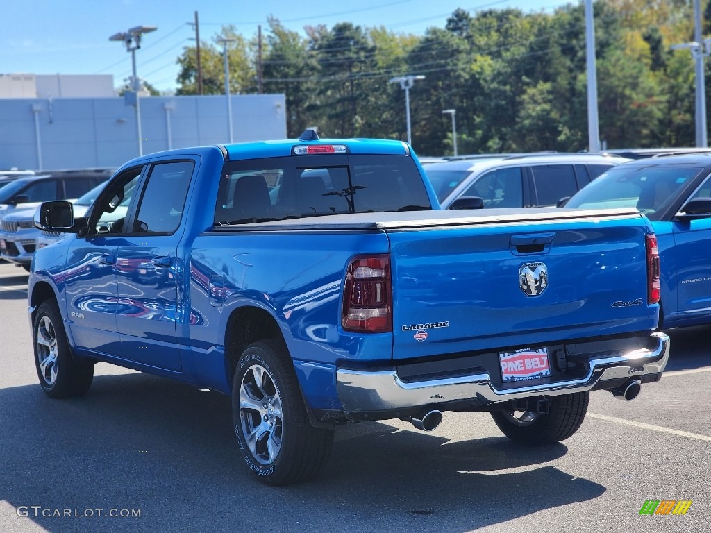 2024 1500 Laramie Crew Cab 4x4 - Hydro Blue Pearl / Black photo #4