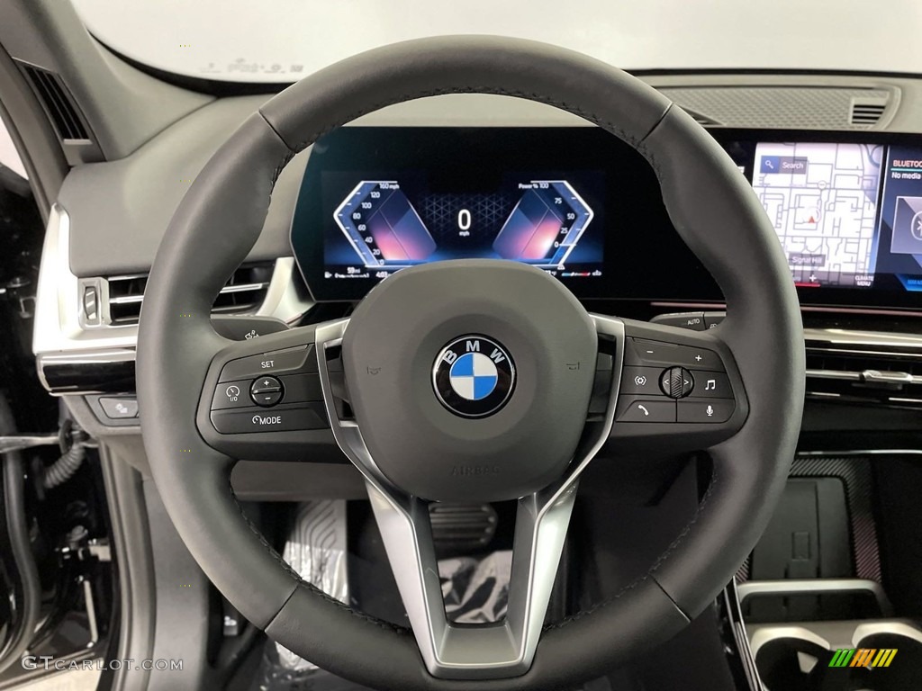 2023 BMW X1 xDrive28i Black Steering Wheel Photo #146654276
