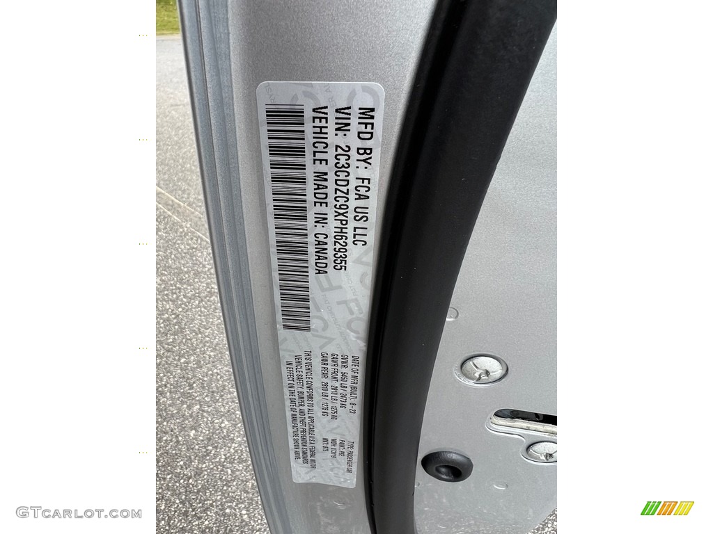 2023 Dodge Challenger SRT Hellcat JailBreak Color Code Photos