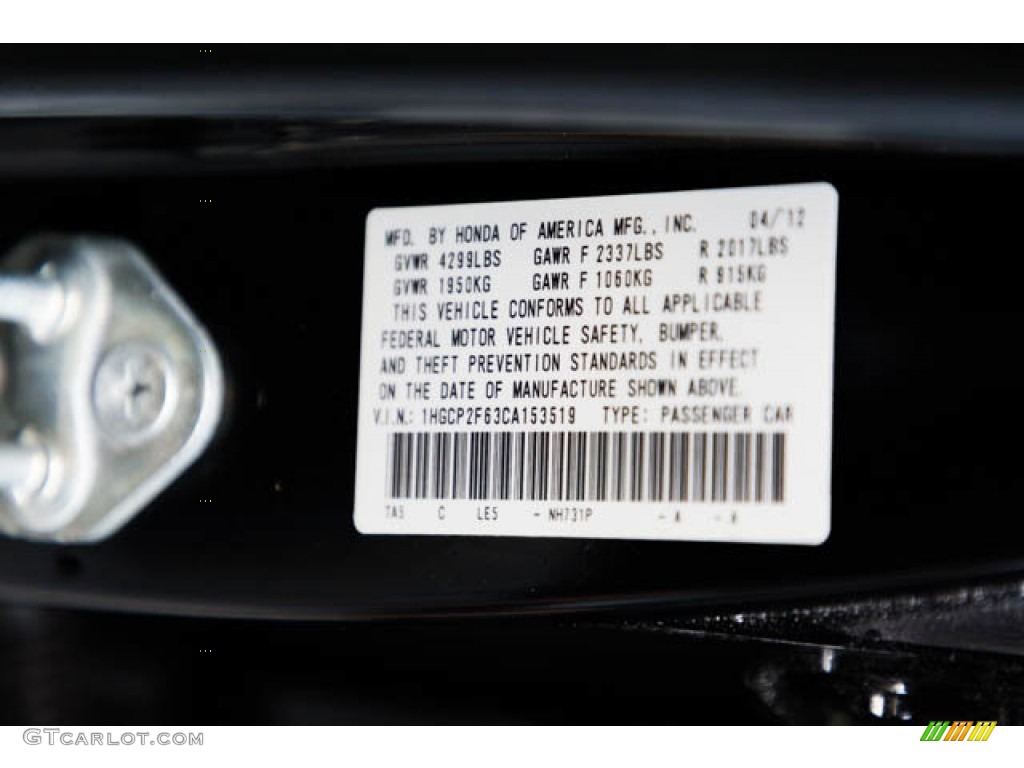 2012 Accord SE Sedan - Crystal Black Pearl / Black photo #36