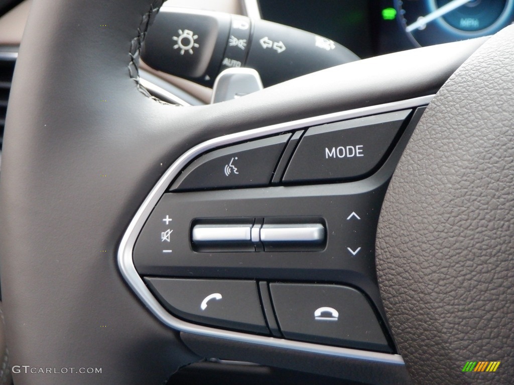2023 Hyundai Santa Fe Hybrid Limited AWD Plug-In Hybrid Beige/Black Steering Wheel Photo #146657068