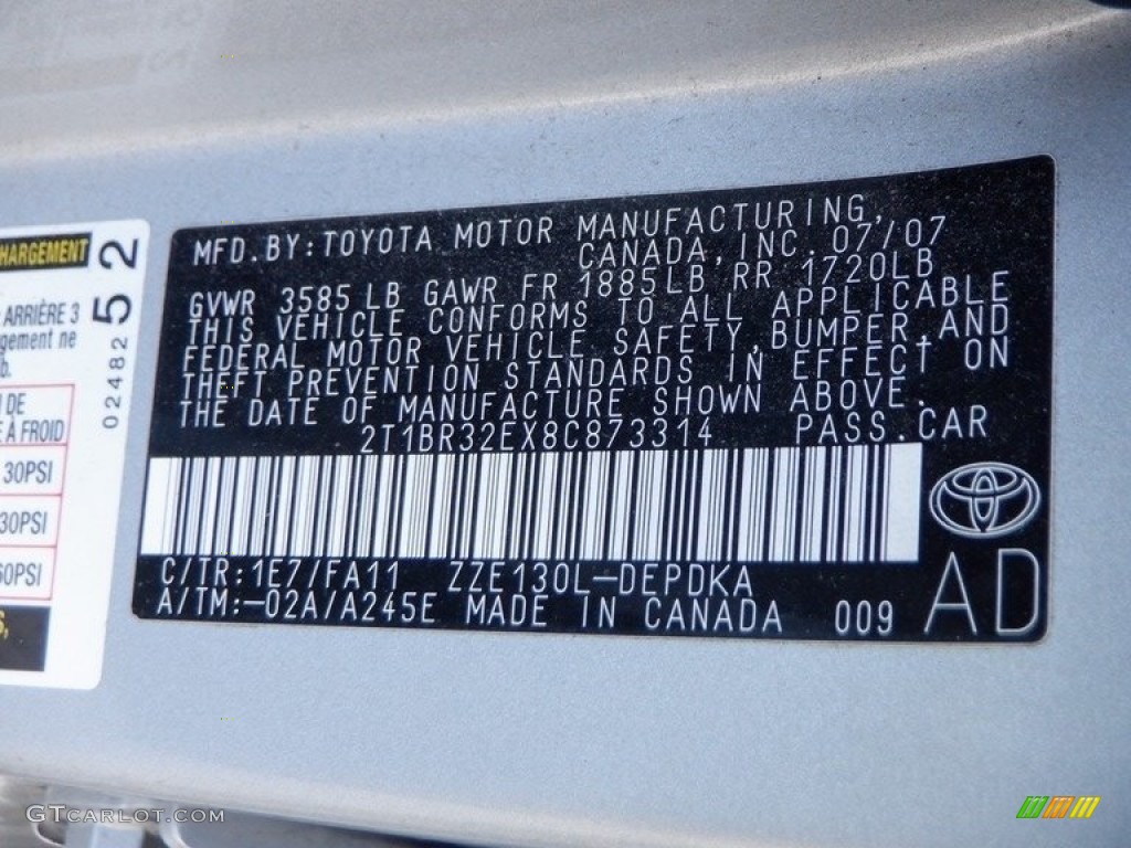 2008 Corolla CE - Silver Streak Mica / Stone photo #23