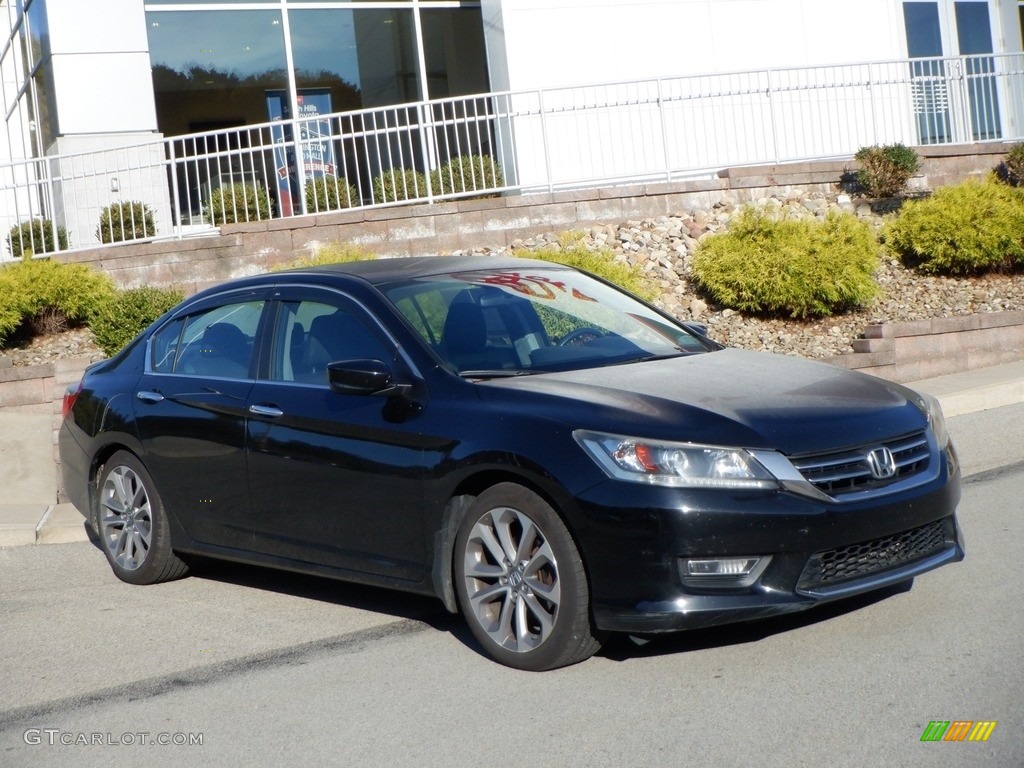 2013 Accord Sport Sedan - Crystal Black Pearl / Black photo #1