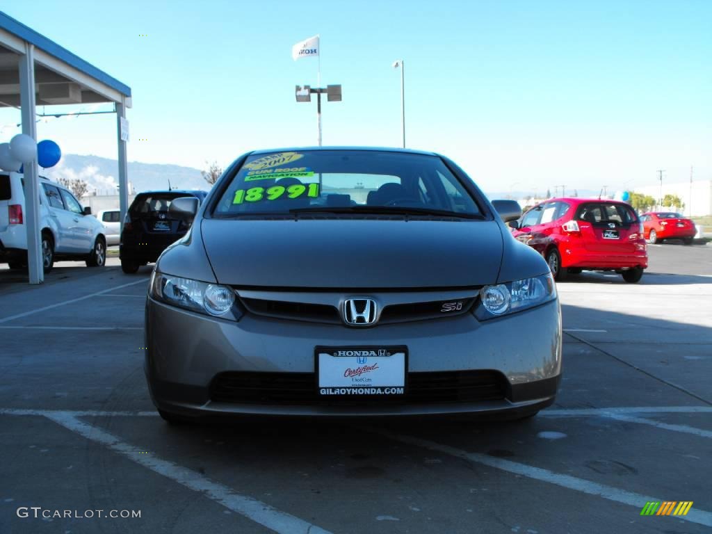 2007 Civic Si Sedan - Galaxy Gray Metallic / Black photo #2