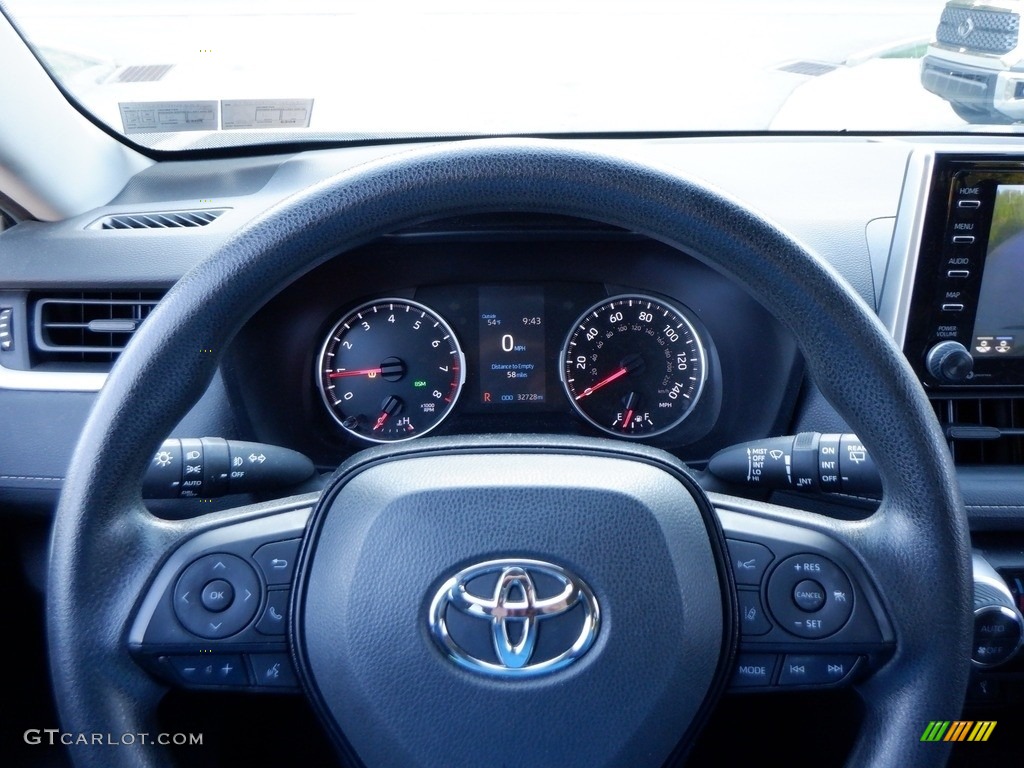 2021 Toyota RAV4 XLE AWD Black Steering Wheel Photo #146660455
