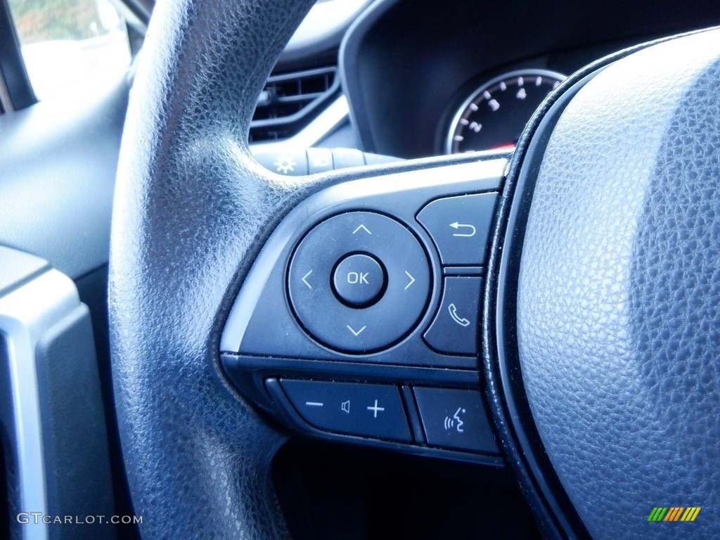 2021 Toyota RAV4 XLE AWD Black Steering Wheel Photo #146660473