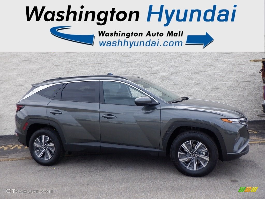 2024 Tucson Blue Hybrid AWD - Amazon Gray / Black photo #2