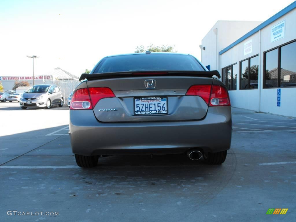 2007 Civic Si Sedan - Galaxy Gray Metallic / Black photo #6