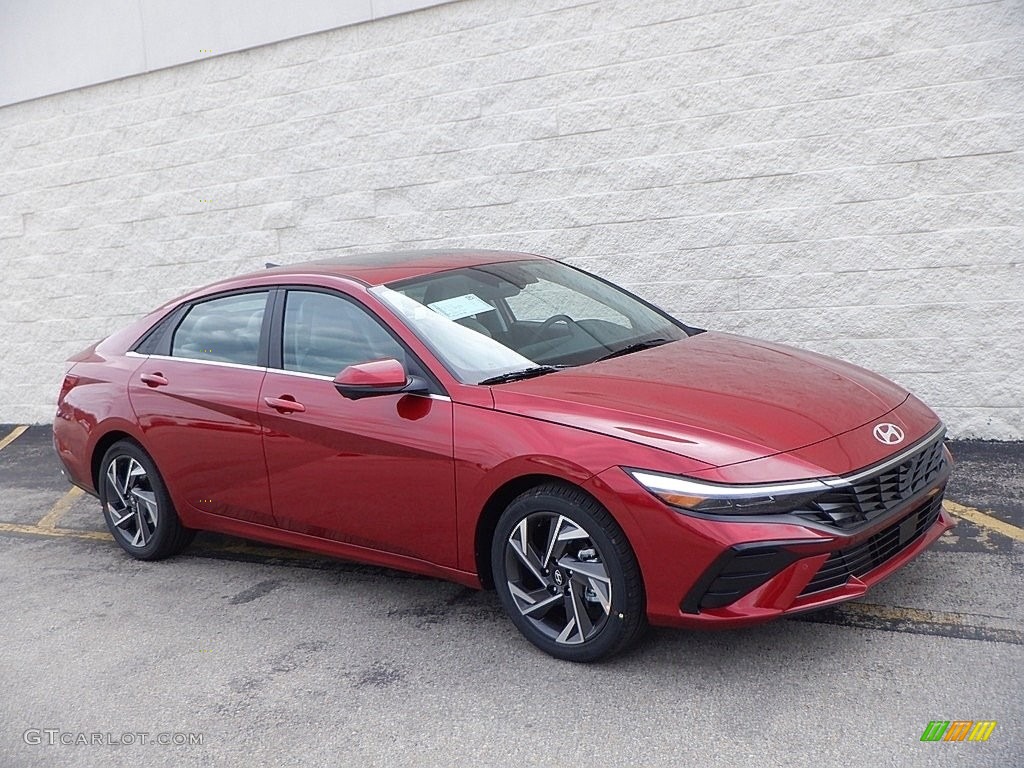 2024 Elantra Limited - Ultimate Red / Light Gray photo #1