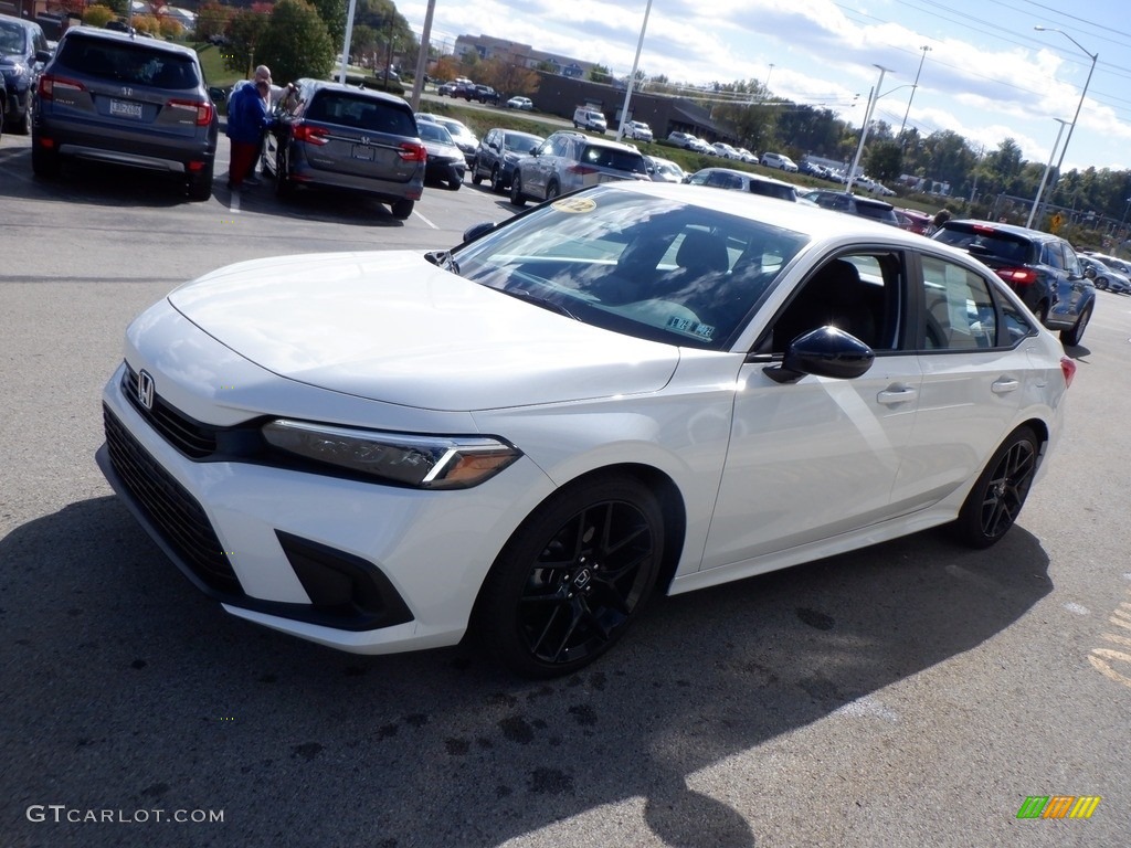 2022 Civic Sport Sedan - Platinum White Pearl / Black photo #5