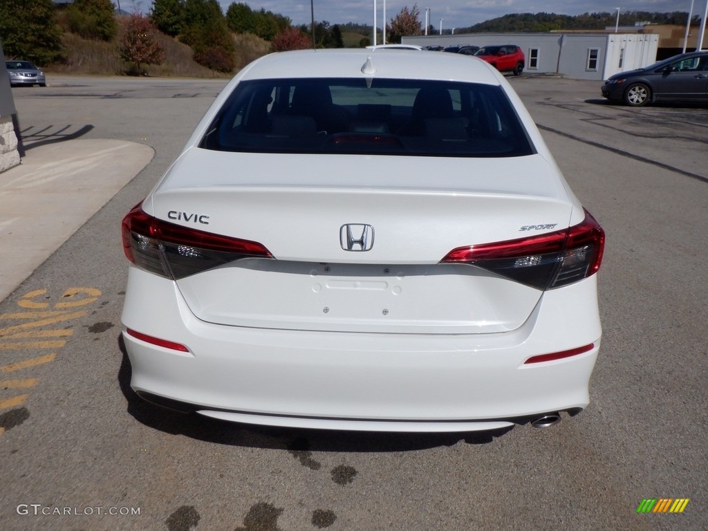 2022 Civic Sport Sedan - Platinum White Pearl / Black photo #8