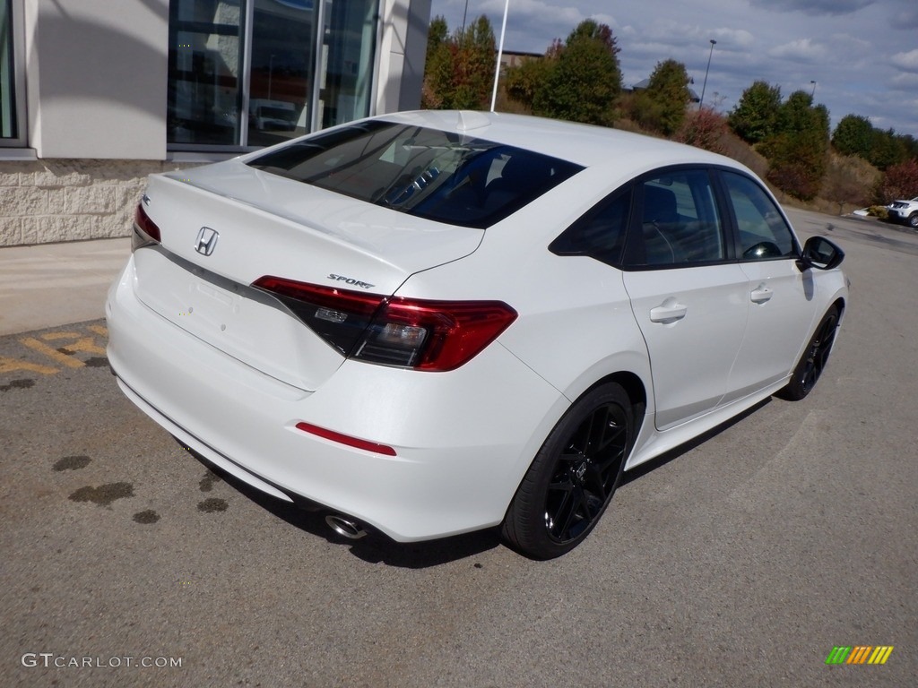 2022 Civic Sport Sedan - Platinum White Pearl / Black photo #9