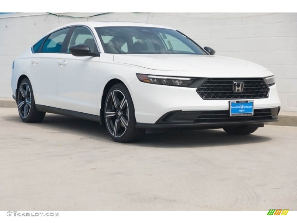 Platinum White Pearl 2024 Honda Accord Sport Hybrid Exterior Photo #146662298