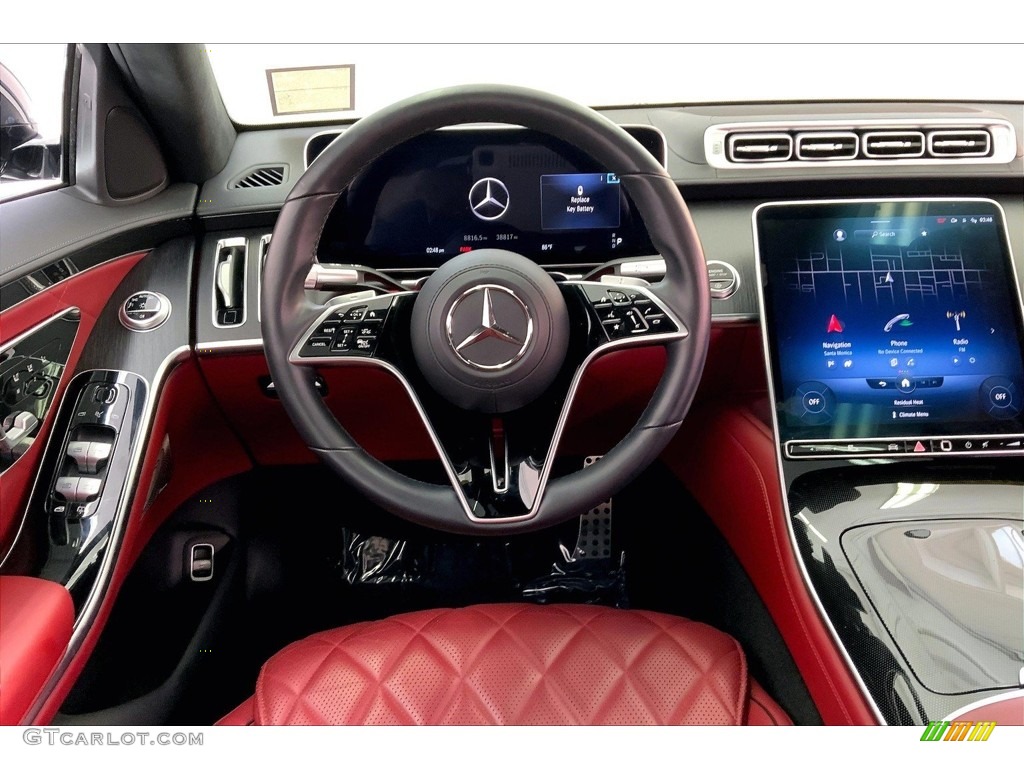 2022 Mercedes-Benz S 580 4Matic Sedan Carmine Red/Black Dashboard Photo #146663399