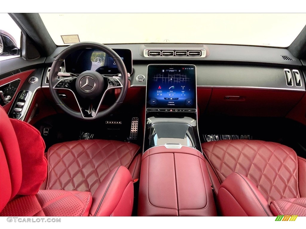 Carmine Red/Black Interior 2022 Mercedes-Benz S 580 4Matic Sedan Photo #146663470