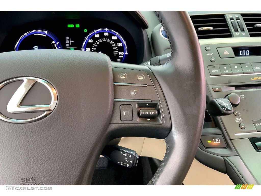 2012 Lexus HS 250h Premium Parchment/Brown Walnut Steering Wheel Photo #146663714