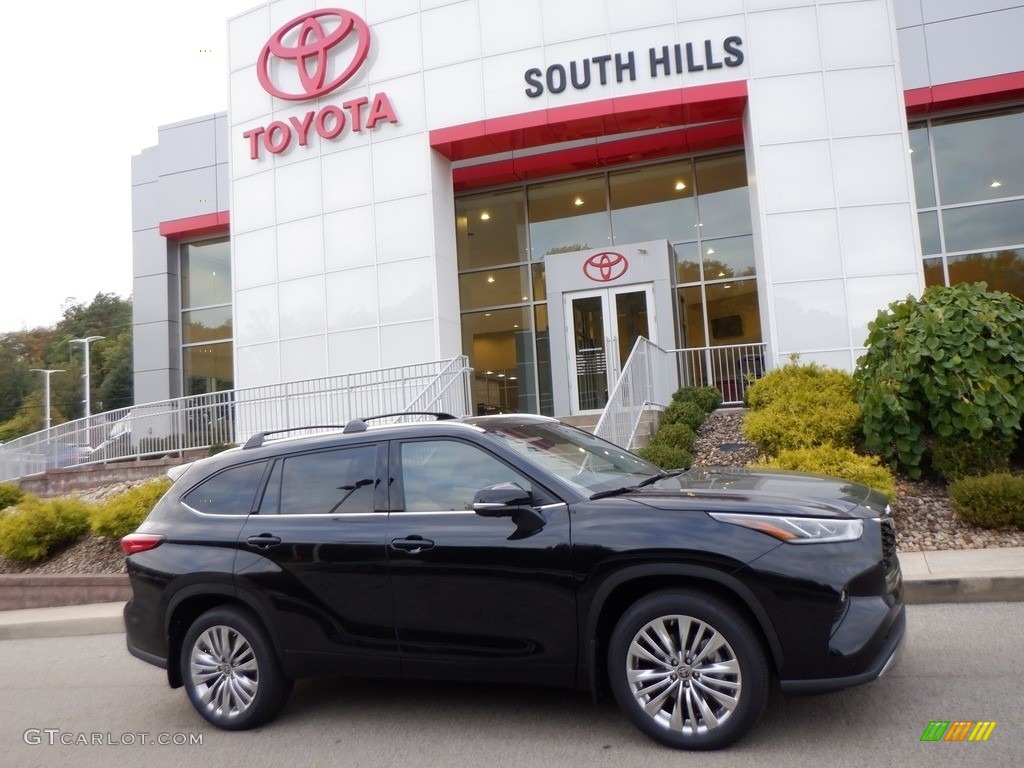 2023 Highlander Platinum AWD - Midnight Black Metallic / Glazed Caramel photo #2
