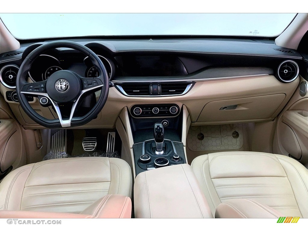 2019 Alfa Romeo Stelvio Ti Lusso AWD Crema Dashboard Photo #146663880