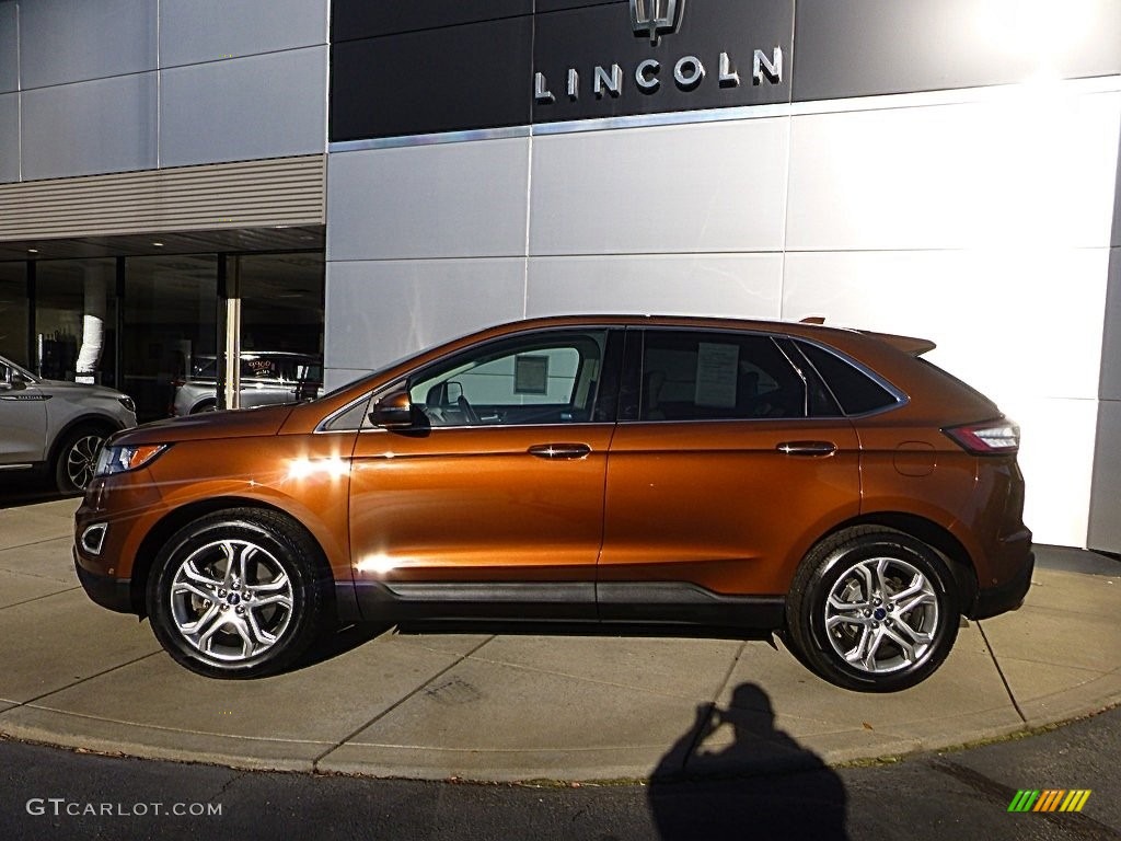 Canyon Ridge Metallic 2017 Ford Edge Titanium AWD Exterior Photo #146664488