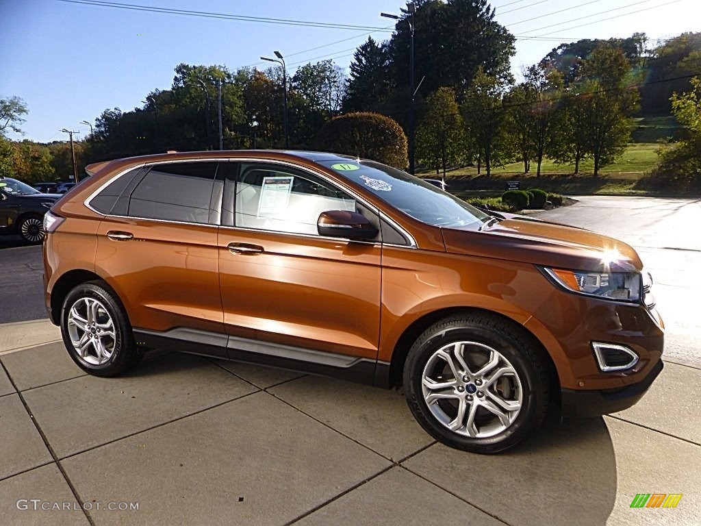 Canyon Ridge Metallic 2017 Ford Edge Titanium AWD Exterior Photo #146664610