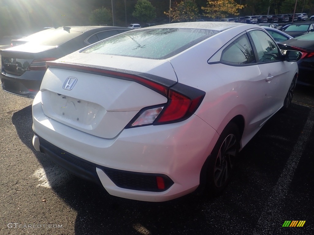 2018 Civic LX-P Coupe - Taffeta White / Black/Ivory photo #4