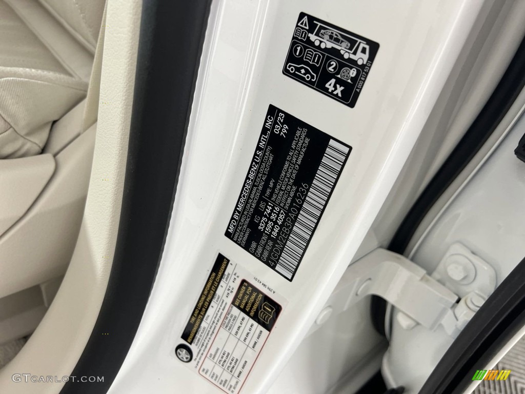 2023 EQS Color Code 799 for Diamond White Photo #146666057