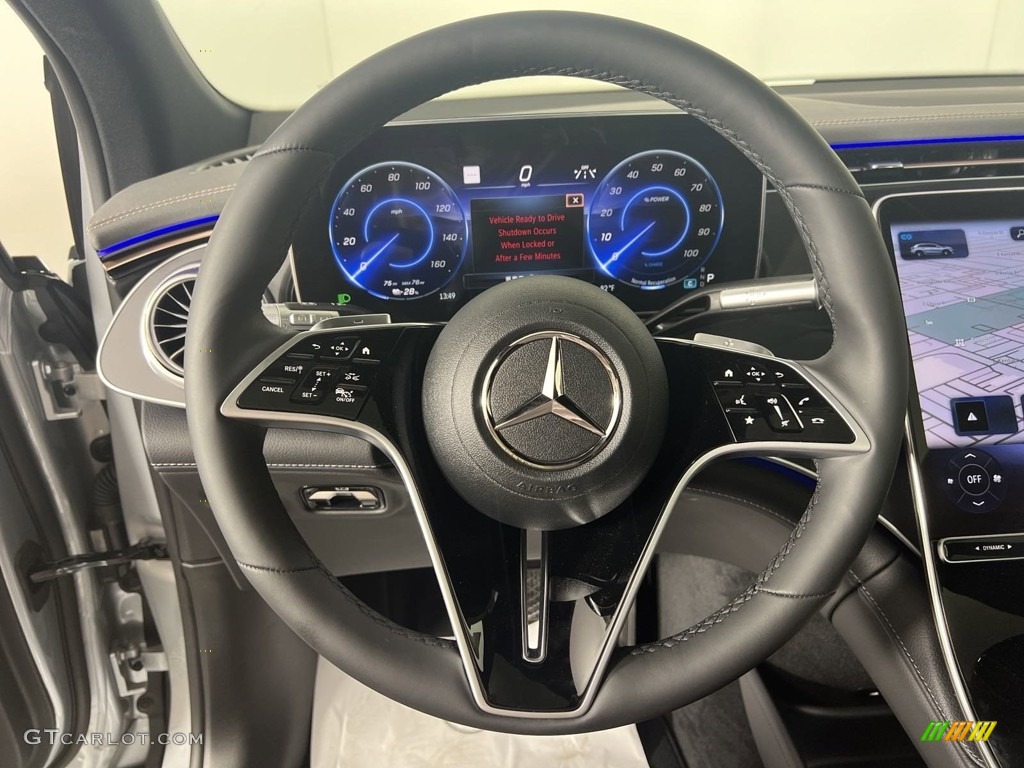 2023 Mercedes-Benz EQS 450+ 4Matic SUV Black/Space Gray Steering Wheel Photo #146666258