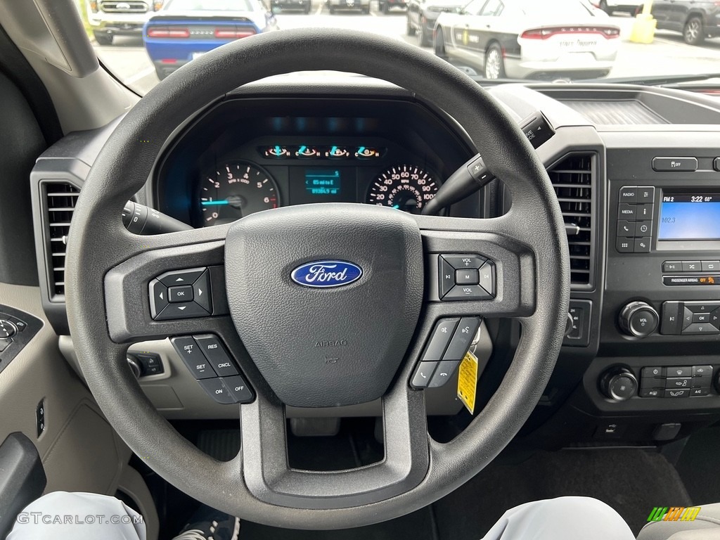 2019 Ford F150 XL SuperCab 4x4 Earth Gray Steering Wheel Photo #146666267
